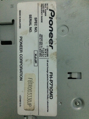 Pioneer FH-P710MD 24Bit MP3-RW CD-RW MD-RW กราฟฟิกหน้าจอ ปรับระดับไฟฟ้าได้10ระดับ EQ13แบน ปรีเอ้า1ชุด คุมกล่องCD สภาพสวย มือ2 ญี่ปุ่น