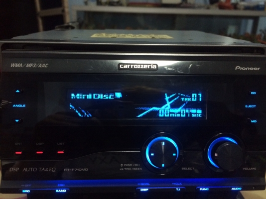 Pioneer FH-P710MD 24Bit MP3-RW CD-RW MD-RW กราฟฟิกหน้าจอ ปรับระดับไฟฟ้าได้10ระดับ EQ13แบน ปรีเอ้า1ชุด คุมกล่องCD สภาพสวย มือ2 ญี่ปุ่น