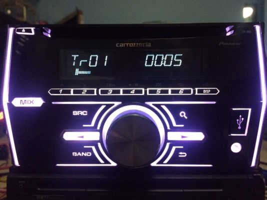Pioneer FH-580 USB IPOD MP3-RW CD-RW AUX ปรีเอ้า1ชุด ไฟเปลี่ยนสีได้ฟ้า กับขาว สภาพสวย มือ2 ญี่ปุ่น