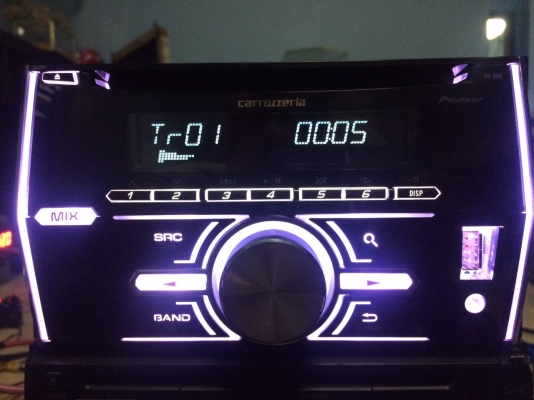 Pioneer FH-580 USB IPOD MP3-RW CD-RW AUX ปรีเอ้า1ชุด ไฟเปลี่ยนสีได้ฟ้า กับขาว สภาพสวย มือ2 ญี่ปุ่น