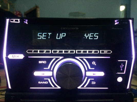 Pioneer FH-580 USB IPOD MP3-RW CD-RW AUX ปรีเอ้า1ชุด ไฟเปลี่ยนสีได้ฟ้า กับขาว สภาพสวย มือ2 ญี่ปุ่น