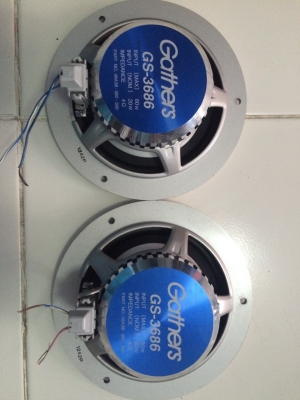 ลำโพง Gathers GS-3686 6นิ้ว ตรงรุ่นHonda 60W โครงหล่อมีเนียมสีเงินปัดเงา กรวยโพลี เสียงกลางชัดมาก เบ