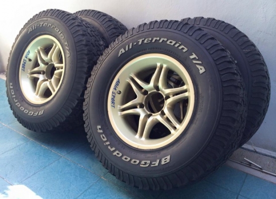 ขายล้อแท้ AIBA WORKS 16x8 off -13พร้อมยาง BF All-terrain 265/75/16 ปี12 ดอกสวยๆ