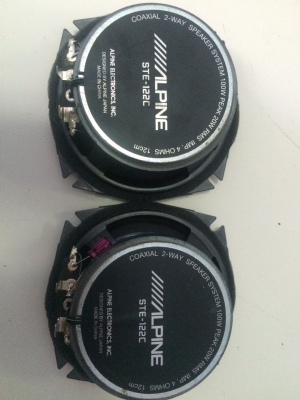 ลำโพง Alpine STE-122C 2ทาง 4นิ้ว 100W กรวยโพลี เสียงกลางแหลมชัด เบสนุ่น เสียงดี มือ2 ญี่ปุ่น