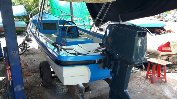 ขายเรือตกปลา 16 ฟุต กว้าง 1เมตร 55ซม  พร้มเทรนเลอ