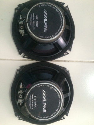 ลำโพง Alpine STE-G170C 2ทาง 6.5นิ้ว 150W กรวยโพลี เสียงกลางแหลมชัด เบสนุ่น มือ2 ญี่ปุ่น