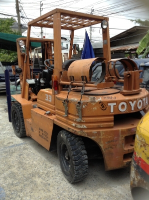 +++ ขายโฟล์คลิฟท์  TOYOTA 5FG35  (รถนอก สภาพ 90\%)  ขนาด  3.5  ตัน  เครื่องยนต์เบนซินแก๊ส  เสา  4  เมตรเข้าตู้  3  สเต็ป  เกียร์ธรรมดา  งา 1,220  มม.  ยางลมครับ