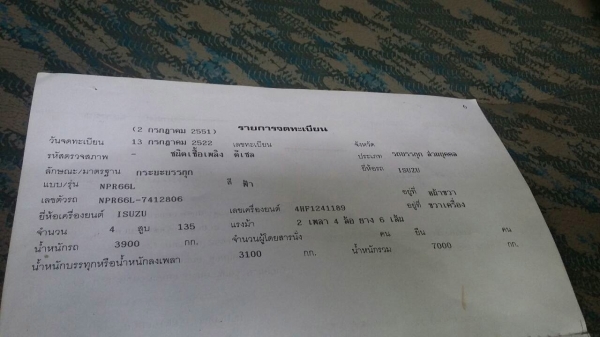 รถอีซูซู 6 ล้อดั้ม NPR 130 แรงม้า. ปี 51    สนใจติดต่อ  081 - 6079515