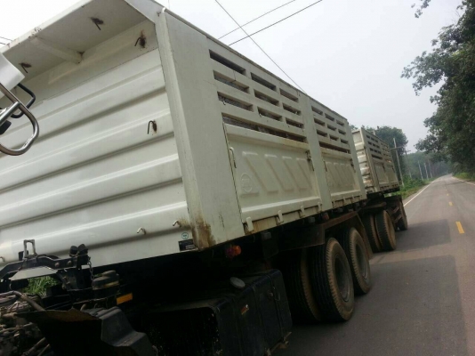 ขายดาวน์รถบรรทุก 22 ล้อพ่วงแม่ลูกดัมพ์ HINO MEGA 260 แรงม้าปี 2556 ลูกพ่วงสามมิตร 3 เพลา ขายดาวน์ 930000