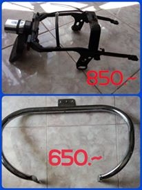 ขายอะไหล่ช๊อปเปอร์  เหล็กท้ายพร้อมไฟส่องป้าย+กันล้มแดรก