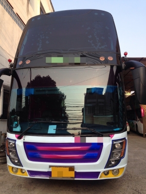 ขายรถบัส(ทัวร์)ปรับอากาศมือสอง ติดGPSพร้อมเครื่องเสียงและตัวถังใหม่