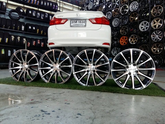 ล้อ VENERDI ขอบ15X7 4H100 สีแบล็กโครม