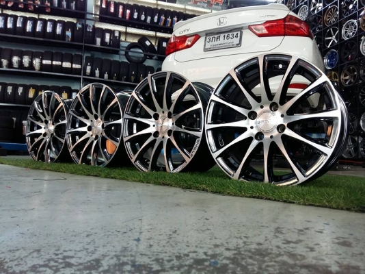 ล้อ VENERDI ขอบ15X7 4H100 สีแบล็กโครม