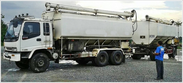 ขายสิบล้อ ISUZU 195 พ่วงเเม่ลูกบรรทุกอาหารสัตว์