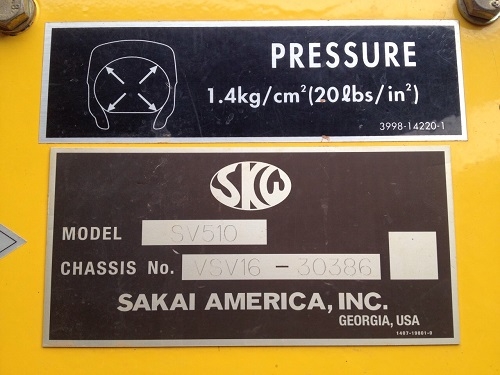 รถบด 10 ตัน Sakai SV510TF  (2 เปลือก) ล้อเรียบหุ้มหนาม สภาพเยี่ยม ชม.ต่ำ รถนอกแท้ๆ  ยังไม่ผ่านการใช้งานในไทย 100\%