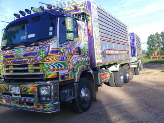 ขาย ISUZU DECA 360 พ่วงแม่ลูก กระบะเนียมคอกเกษตรดั๊ม รถปี 53 มี 2 พ่วง