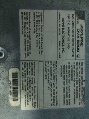 Alpine DVA-5200 DVD VCD CD VIDEO Out 1 ช่อง Ai-NET 1ช่อง Ai-NET VIDEO OUT 1 ช่อง Made in Japan มือ2 ญี่ปุ่น Alpine DVA-5200 DVD VCD CD VIDEO Out 1 ช่อง Ai-NET 1ช่อง Ai-NET VIDEO OUT 1 ช่อง Made in Japan มือ2 ญี่ปุ่น