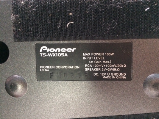 Sub Basuga Pioneer TS-WX105A ดอก4นิ้ว 100W เพาเวอร์ในตัว เบสนุ่มและแน่น สภาพสวย มือ2 ญี่ปุ่น Sub Basuga Pioneer TS-WX105A ดอก4นิ้ว 100W เพาเวอร์ในตัว เบสนุ่มและแน่น สภาพสวย มือ2 ญี่ปุ่น