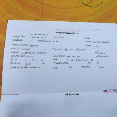 รถอีซูซุ 6 ล้อ ตู้เย็น  NPR  115 แรงม้า. ปี 48    สนใจติดต่อ  081 - 6079515