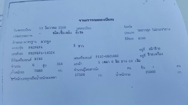 รถฮีโน่ 10 ล้อ หัวลาก 320 แรงม้า. ปี 50.   ( ขาย แม่ , ลูก. )    สนใจติดต่อ  081 - 6079515