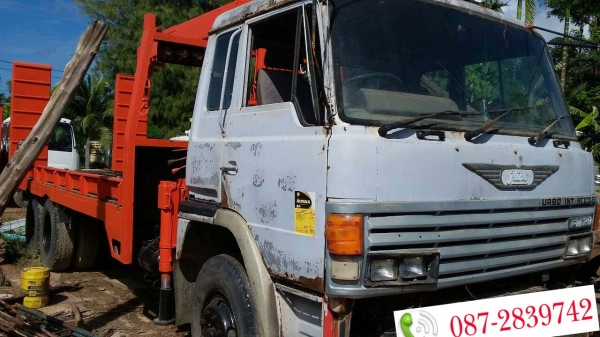 ขายตามสภาพ รถประกอบ 10 ล้อ 2 เพลา เทนเลอร์ติดเครน HINO