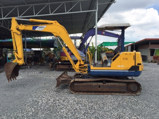 ขายรถแบคโฮโกเบโก้Sk042นำเข้าญี่ปุ่นไม่เคยใช้งานในไทยเอกสารพร้อมจดทะเบียน