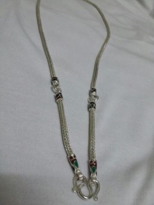 สร้อยคอเงินแท้ลายกระดูกงู