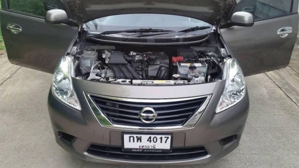 NISSAN ALMERA 1.2E ปี2013 เครื่องยนต์ 1200 CC สีน้ำตาล เกียร์ออโต้