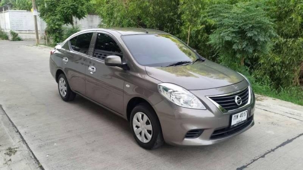 NISSAN ALMERA 1.2E ปี2013 เครื่องยนต์ 1200 CC สีน้ำตาล เกียร์ออโต้