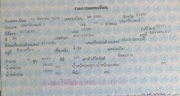 แสงฟ้าเต๊นท์รถ/// ขายรถแม็คโค HITACHI-ZX200 พร้อมทะเบียน ใช้งาน 8935 ช.ม ปี56 แสงฟ้าเต๊นท์รถ/// ขายรถแม็คโค HITACHI-ZX200 พร้อมทะเบียน ใช้งาน 8935 ช.ม ปี56