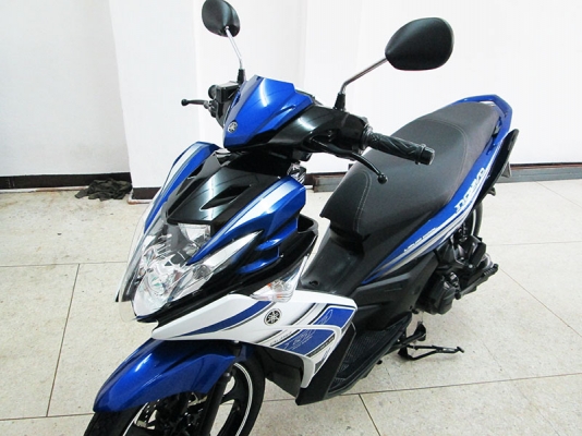 ขาย Nouvo SX ลาย GP Edition ตัว TOP ล้อแม็ก ปี 2014 ไมล์แท้ 7561 กม สภาพสวย เครื่องหัวฉีดประหยัดน้ำมัน แม็กสวยไม่คดไม่ดุ้ง มีกุญแจแท้ 2 ดอก สีน้ำเงิน ขาว ดำ ราคา 37900 บาท