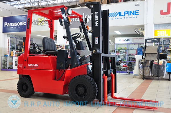 ขายรถโฟล์คลิฟท์มือสอง NISSAN  รุ่น NJ01 ราคา 145,000 บาท นำเข้าจากประเทศญี่ปุ่น 100\% ไม่เคยใช้งานในไทย