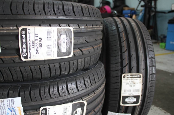 ยาง Continental ContiPremiumContact 2 245/55R17 (runfalt)