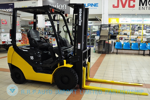 ขายรถโฟล์คลิฟท์มือสอง KOMATSU รุ่น FG18HC ราคา 235,000 บาท นำเข้าจากประเทศญี่ปุ่น 100\% ไม่เคยใช้งานในประเทศไทย
