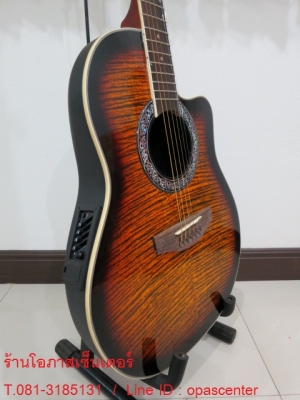 กีต้าร์โปร่งหลังเต่าไฟฟ้า Martin Smith R-202 ตัวใหญ่ ลายเสือ EQ ถ่าน 4 ช่อง ของใหม่