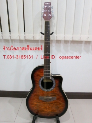 กีต้าร์โปร่งหลังเต่าไฟฟ้า Martin Smith R-202 ตัวใหญ่ ลายเสือ EQ ถ่าน 4 ช่อง ของใหม่