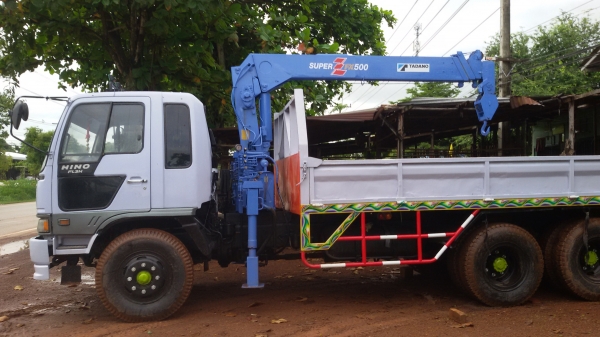 ขายรถบรรทุก10 ล้อ ติดเครน 3.4 ตัน 4 ปอกHINO FL3H 195  เบรคทิพพี่ พวงมะลัยพาวเพอร์ สภาพพร้อมใช้งาน  K.อู๊ด 081-2995537