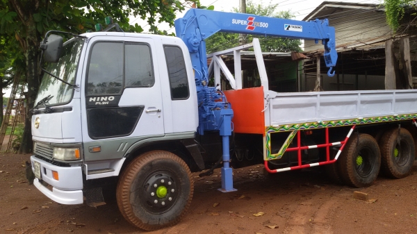 ขายรถบรรทุก 10 ล้อ ติดเครน 3.4 ตัน 4 ปอกHINO FL3H 195  เบรคทิพพี่ พวงมะลัยพาวเพอร์ สภาพพร้อมใช้งาน  K.อู๊ด 081-2995537
