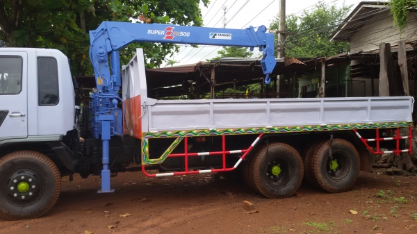 ขายรถบรรทุก 10 ล้อ ติดเครน 3.4 ตัน 4 ปอกHINO FL3H 195  เบรคทิพพี่ พวงมะลัยพาวเพอร์ สภาพพร้อมใช้งาน  K.อู๊ด 081-2995537