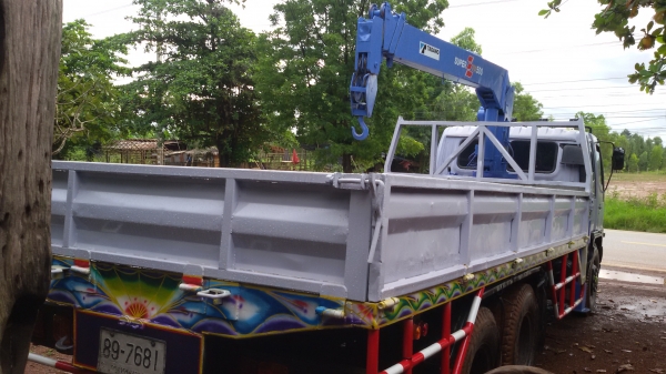 ขายรถบรรทุก 10 ล้อ ติดเครน 3.4 ตัน 4 ปอกHINO FL3H 195  เบรคทิพพี่ พวงมะลัยพาวเพอร์ สภาพพร้อมใช้งาน  K.อู๊ด 081-2995537