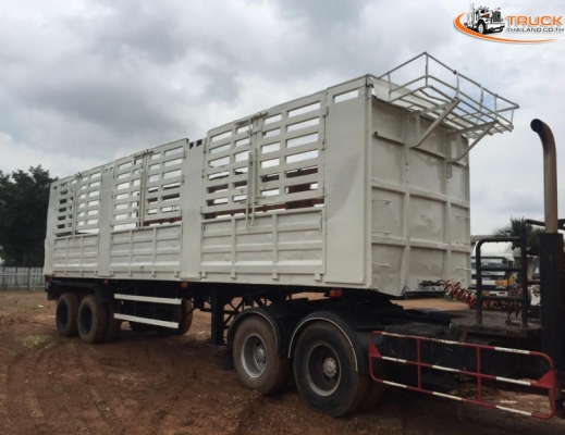 ขายหางเทรลเลอร์คอกสูงไม่ดั้ม2เพลา อู่สามมิตร/ปี47/สภาพสวยยางเต็ม