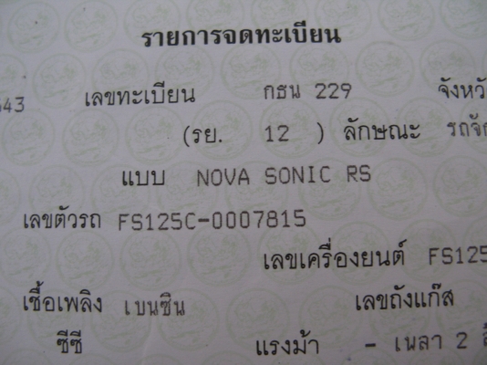 Sonic 125 สุพรรณบุรี