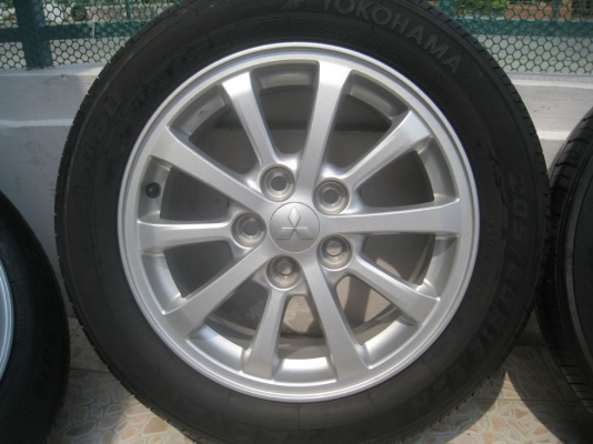 ขายล้อแม็ก Mitsubishi lanser 16"x6.5" 5รู114 et+46 + ยางปี4311 (081-3747940)