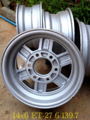 ขายล้อขอบ 14x6 ออฟ-27 6 รูกระบะ ออฟลึกๆ 4,500 ถูกๆครับ