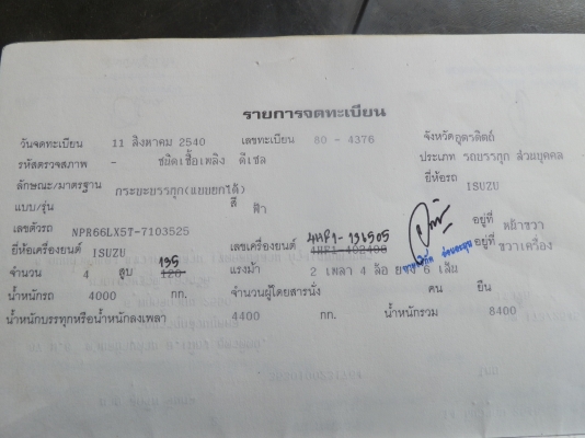 ขายด่วนรถ 6 ล้อดั้ม  NPR 135 HP