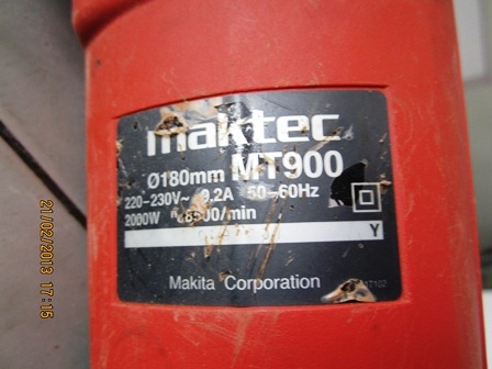 เครื่องเจียรหรือขัด Maktec รุ่นMT900 สภาพใหม่ ราคาถูกมาก เครื่องเจียรหรือขัด Maktec รุ่นMT900 สภาพใหม่ ราคาถูกมาก
