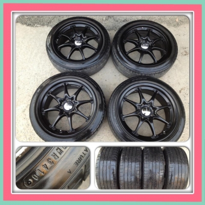 ขายแม็กซ์มือ2ขอบ16 ลายCE28 รู100/114 +ยางปี10 ราคา 8500บาทถูก