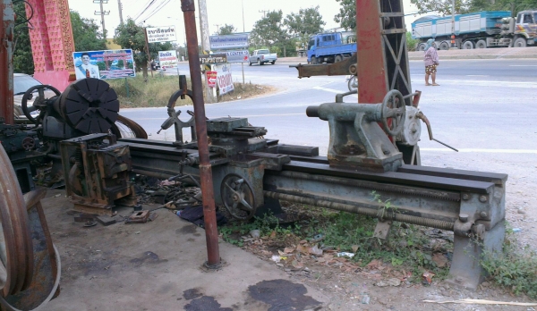 ขาย แท่นกลึงโหญ่ ยาว 5 เมตร หัวจับ 30 นิ้ว ราคาถูก นครปฐม