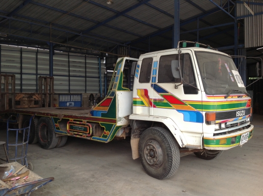 สิบล้อ Rocky 2 เพลา เทรเลอร์บรรทุกรถเกี่ยว 175 แรง