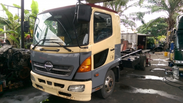 รถบรรทุกเก่านอก ฮีโน่เมก้า เครื่อง 235 แรงม้า หกล้อ มีแคป หัวเล็ก